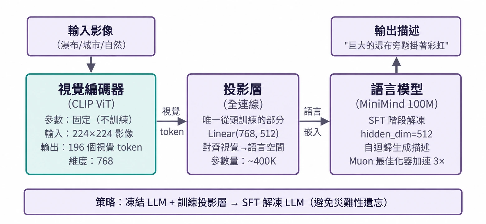 圖8-9 視覺語言模型(VLM)架構