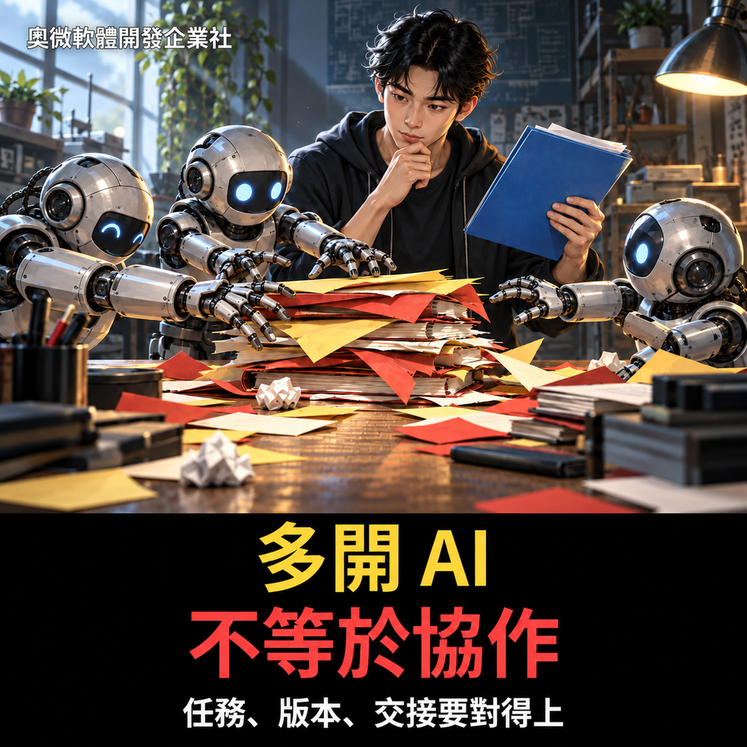 AI 開了十個視窗,工作就快十倍?先分清「多開」與「協作」
