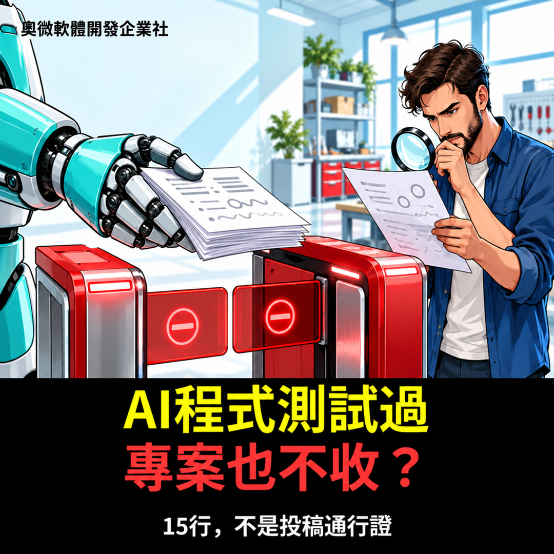 AI 寫的程式測試全過,為什麼專案還是不收?別把「15 行」當通行證