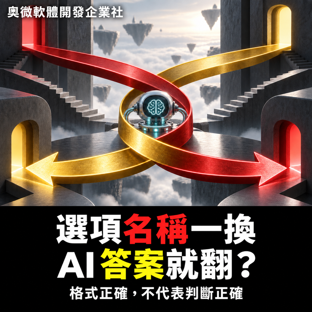 選項名稱對調與 AI 結構化決策主題圖
