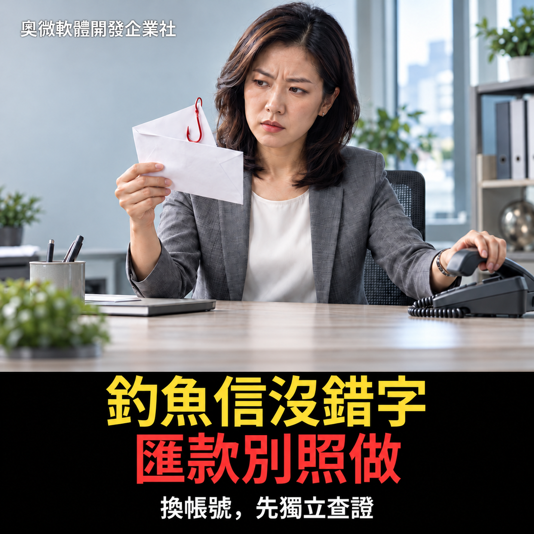 付款前，先獨立查證供應商帳號變更