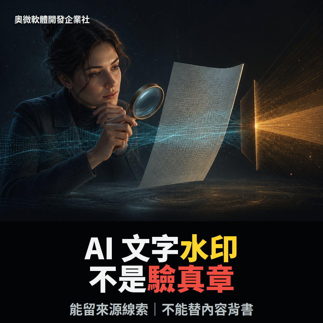 AI 文字水印不是驗真章:它能留下什麼,又不能替你判斷什麼