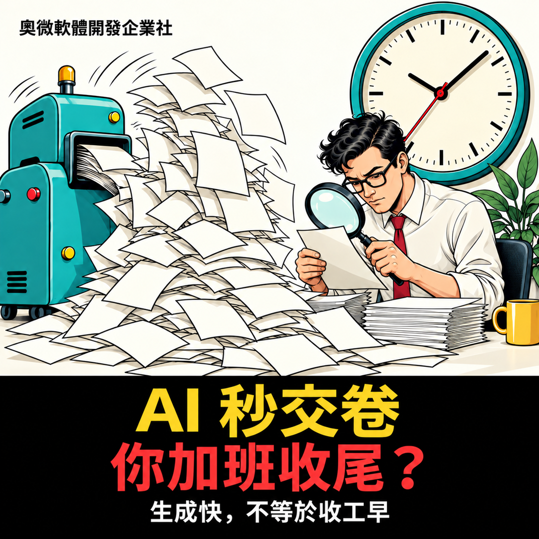 AI 秒交卷,你卻加班收尾?別把生成速度當成省下的時間