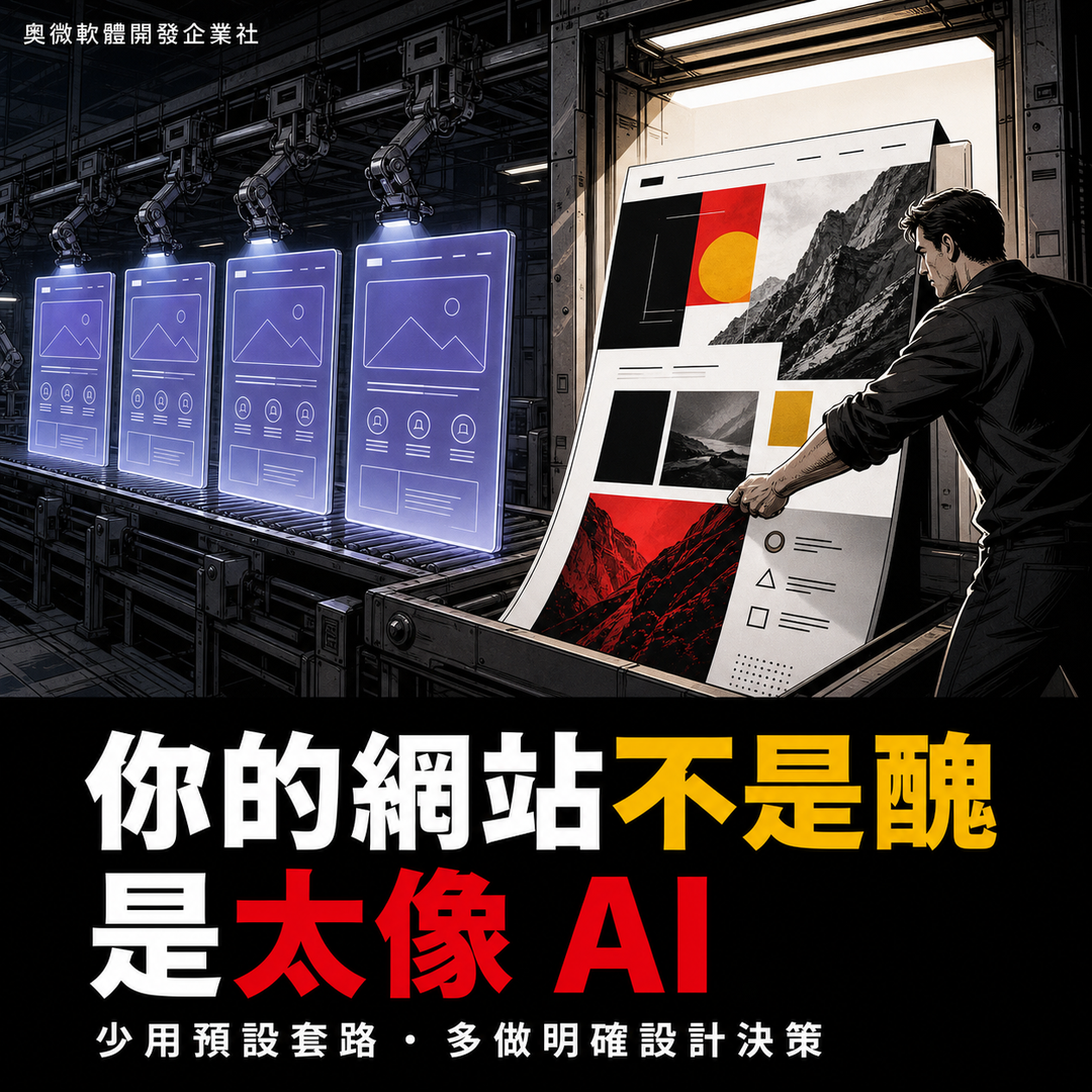 你的網站不是醜,是太像 AI:跳出生成式設計平均值的 5 個決策
