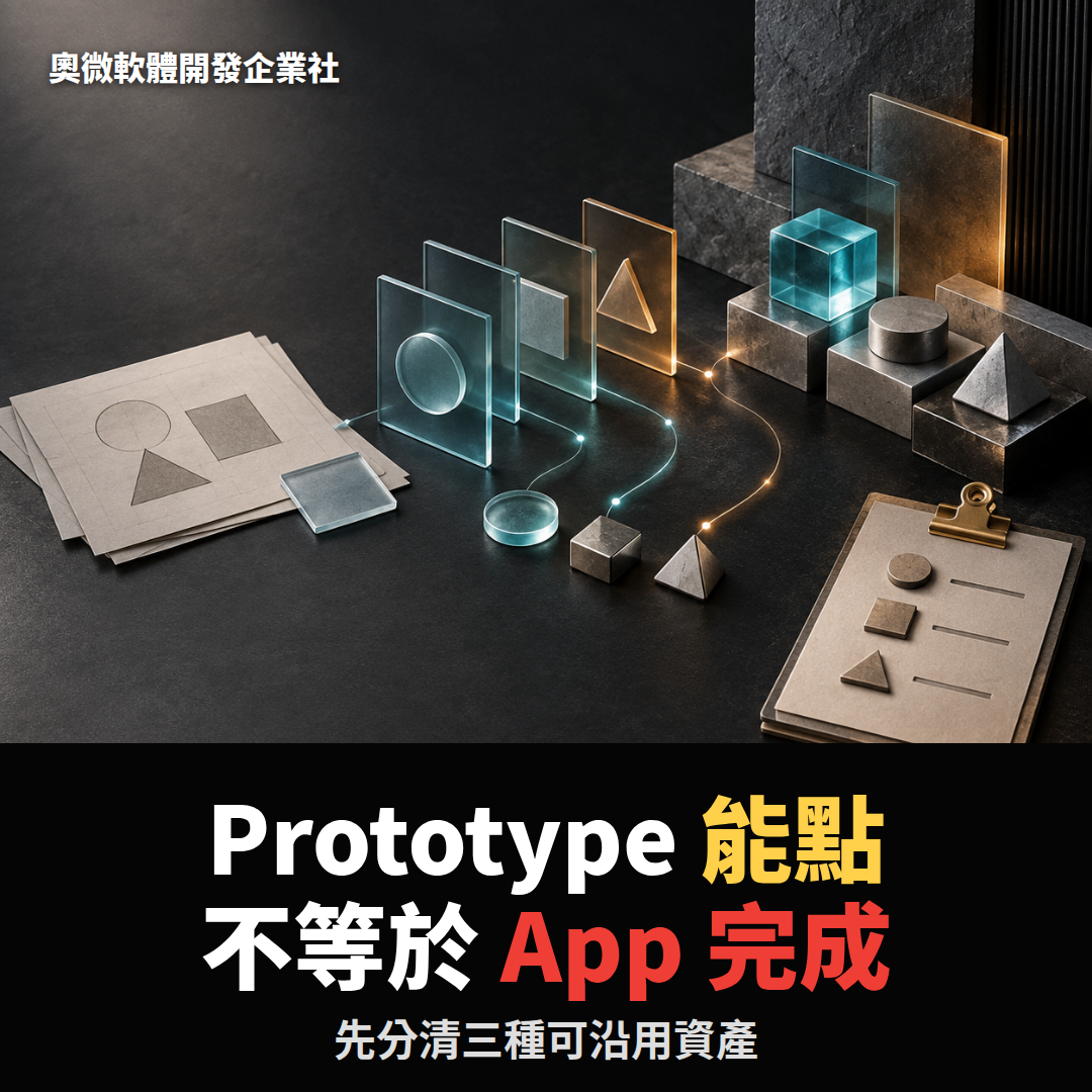 Figma 與 AI Prototype 到正式 App 的資產盤點示意圖