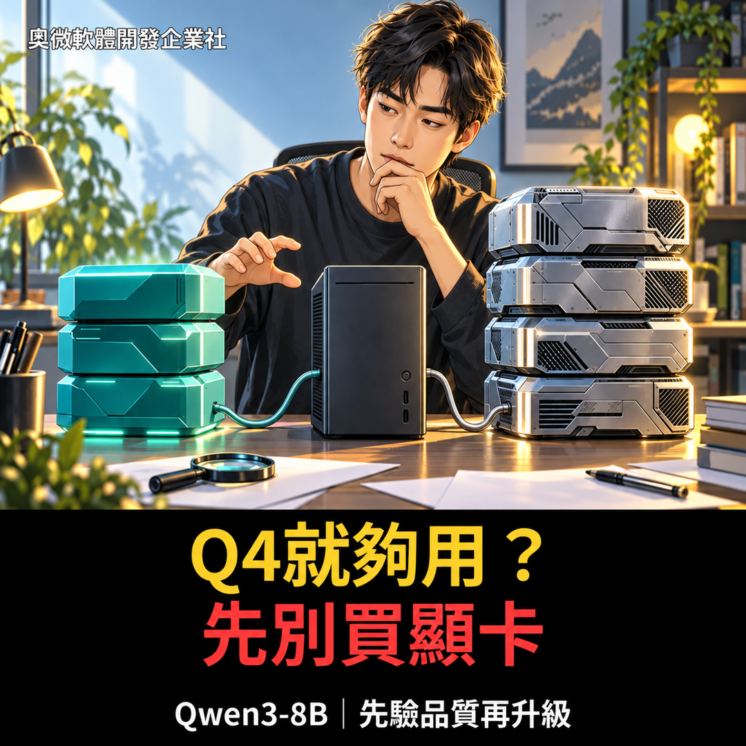Qwen3-8B 選 Q4 還是 Q8?先別為了「原汁原味」多買一張顯卡