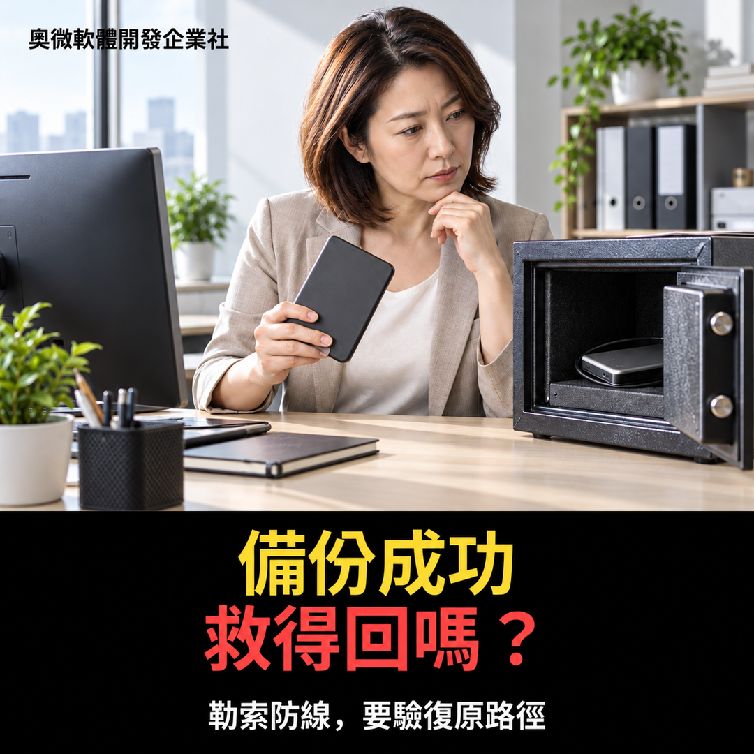 每天備份都成功，出事卻救不回來？勒索防線要驗這七件事