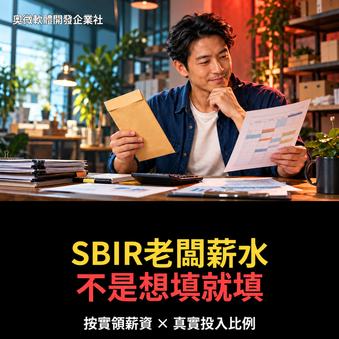 負責人自己當 SBIR 計畫主持人、薪水也編進去?可以,但要照扣繳憑單編:小公司人事費 4 個常見誤解