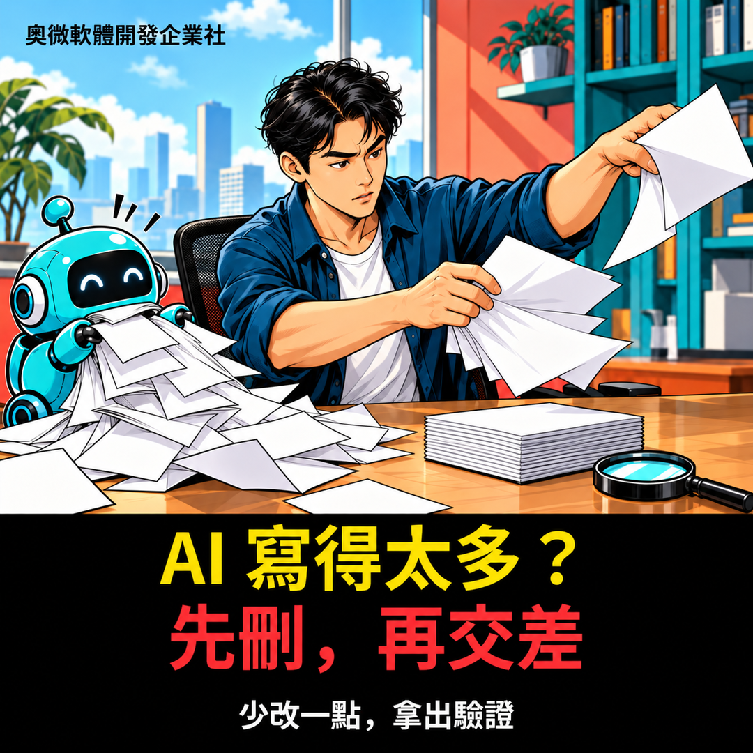 AI 寫得太多?先刪,再交差:把改動縮到能解釋、能驗證